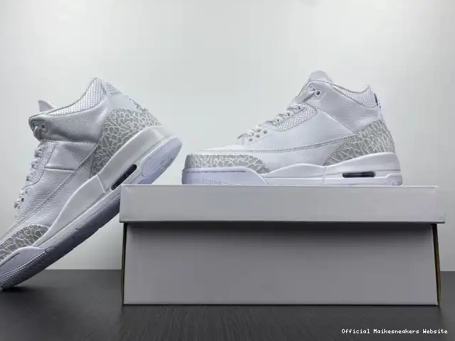 Official Maikesneakers White' Retro Jordan 3 'Triple 429487-111 Air PS 0504